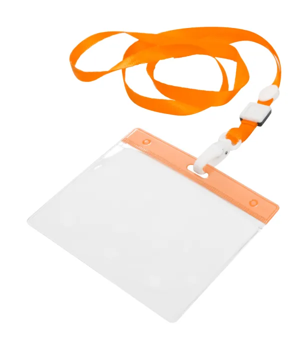Maes passztartó nyakpánttal - narancssárga, átlátszó<br><small>AN-AP791539-03</small>