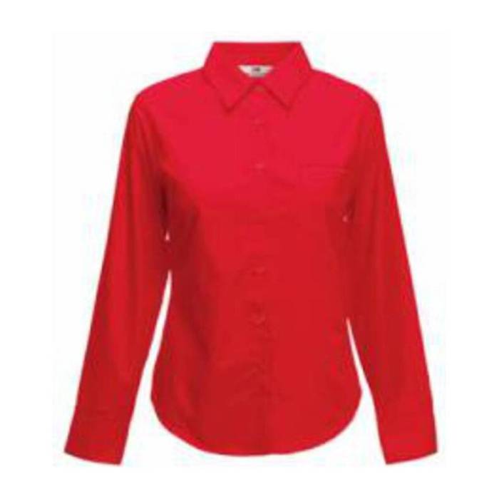 LADY FIT LONG SLEEVE POPLIN SHIRT - Red<br><small>EA-F170507</small>