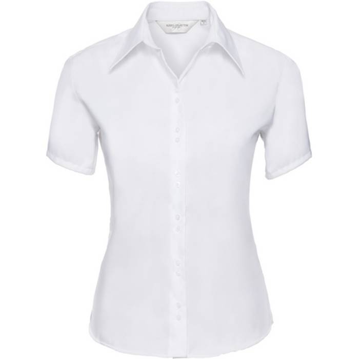 Russell Non-iron ladies blouse short-sleeve - White<br><small>EA-JZ957F.01.4</small>