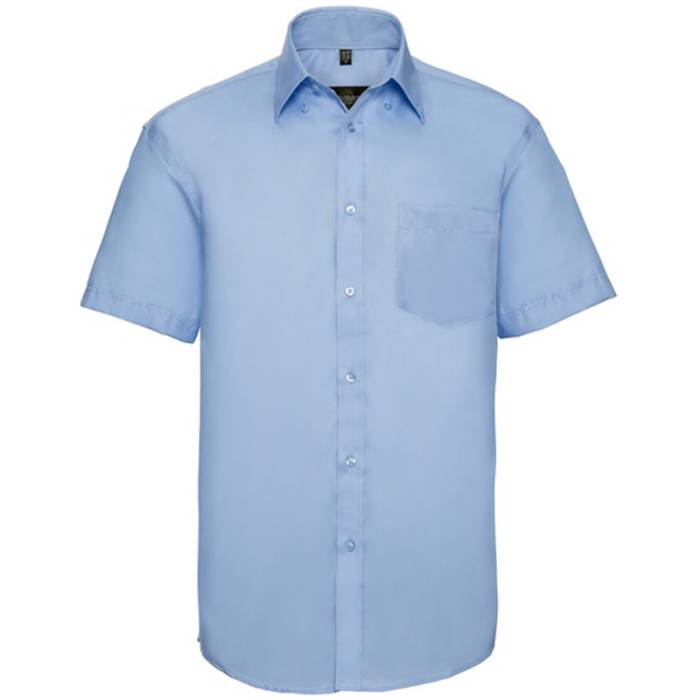 Russell Non-iron Men Shirt short-sleeve - Bright Sky<br><small>EA-JZ957M.12.4</small>