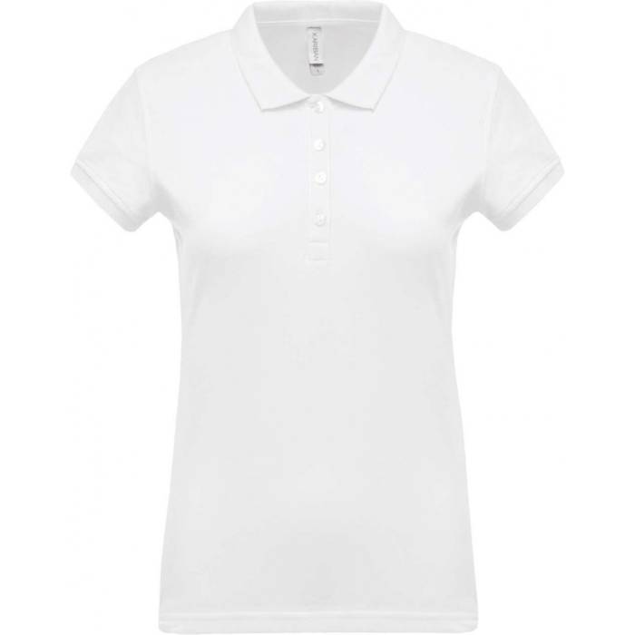Kariban női piké póló, White, XS