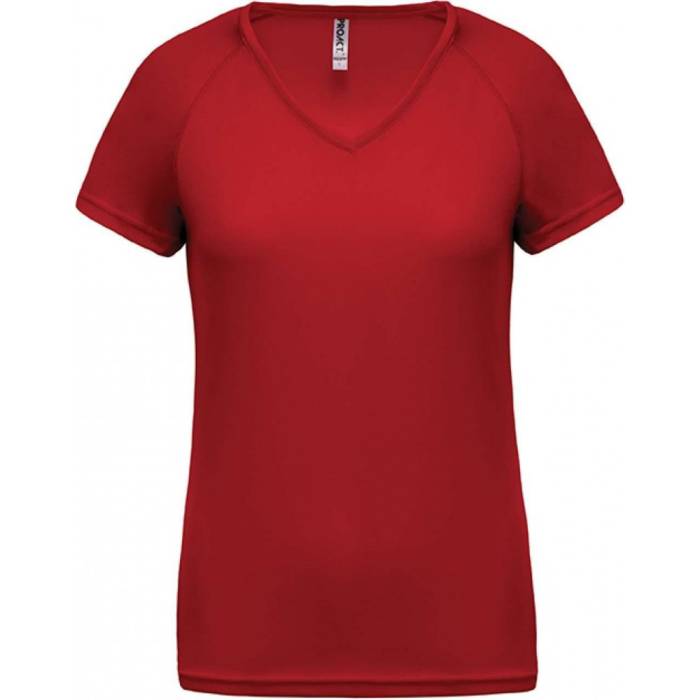 ProAct Női V-nyakú sportpóló, Red, L - Red<br><small>GO-PA477RE-3</small>