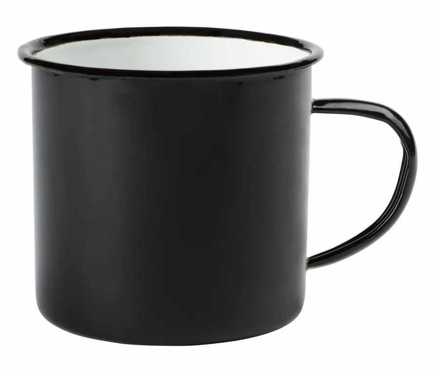 RETRO CUP zománcozott bögre - fehér, fekete<br><small>IN-56-0304420</small>
