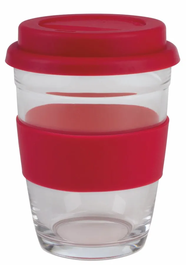 PICK UP üveg pohár - átlátszó, vörös<br><small>IN-56-0304473</small>