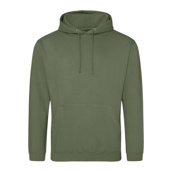 COLLEGE HOODIE - Earthy Green, #476240<br><small>UT-awjh001eag-l</small>