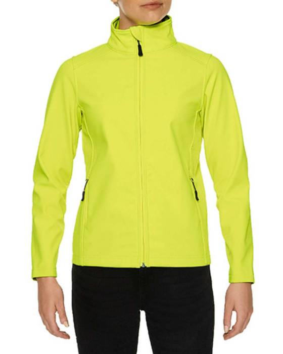 HAMMER LADIES SOFTSHELL JACKET - Safety Green, #C6D219<br><small>UT-gilss800sfg-4xl</small>