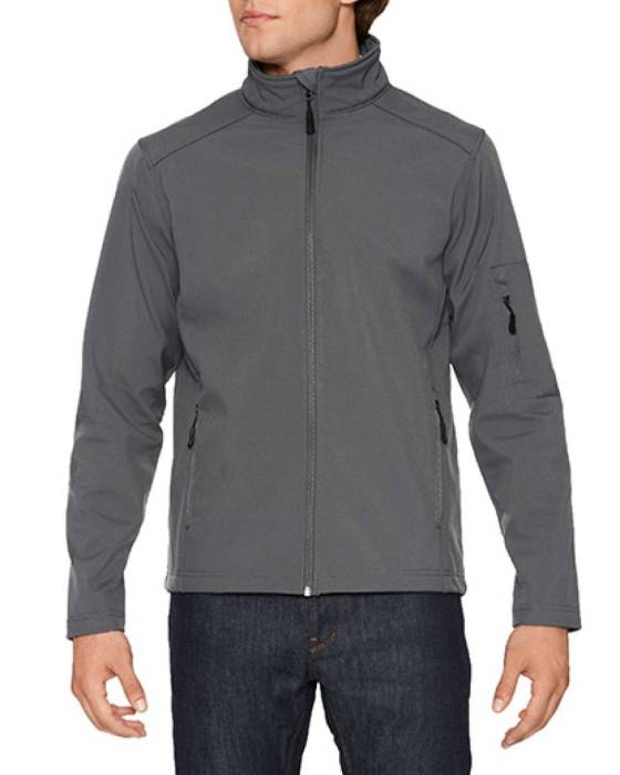 HAMMER UNISEX SOFTSHELL JACKET - Charcoal, #66676C<br><small>UT-giss800ch-3xl</small>