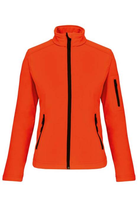 LADIES` SOFTSHELL JACKET - Fluorescent Orange, #FF680A<br><small>UT-ka400for-3xl</small>