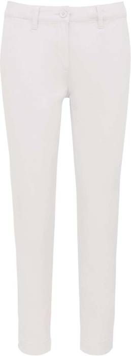 LADIES` ABOVE-THE-ANKLE TROUSERS - Washed White, #FFFFFF<br><small>UT-ka749wwh-42</small>