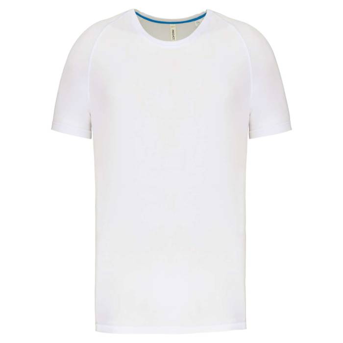MEN`S RECYCLED ROUND NECK SPORTS T-SHIRT - White, #FFFFFF<br><small>UT-pa4012wh-2xl</small>