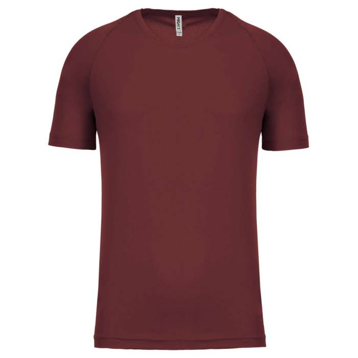 MEN`S SHORT-SLEEVED SPORTS T-SHIRT - Wine, #502B3A<br><small>UT-pa438wn-s</small>