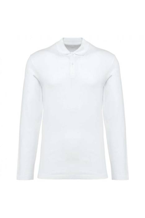 MEN`S LONG-SLEEVED SUPIMA® POLO SHIRT - White, #ECECFC<br><small>UT-pk202wh-3xl</small>