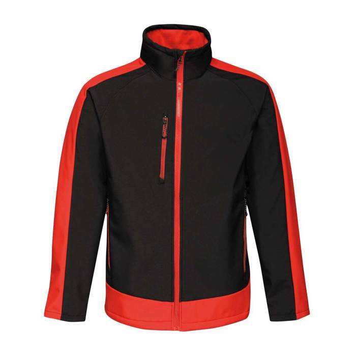 CONTRAST PRINTABLE 3 LAYER SOFTSHELL - Black/Classic Red, #000000/#C31623<br><small>UT-retra618bl/cre-xs</small>