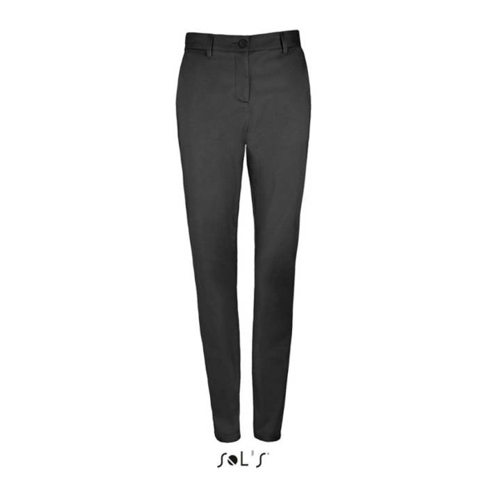 SOL`S JARED WOMEN - SATIN STRETCH TROUSERS - Black, #1A171B<br><small>UT-so02918bl-46</small>