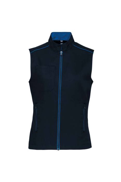 LADIES` DAYTODAY GILET - Navy/Silver, #021E2F/#AEA8A5<br><small>UT-wk6149nv/si-3xl</small>