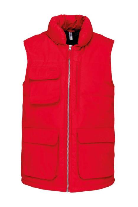 QUILTED BODYWARMER - Red, #fc0a12<br><small>UT-wk615re-m</small>