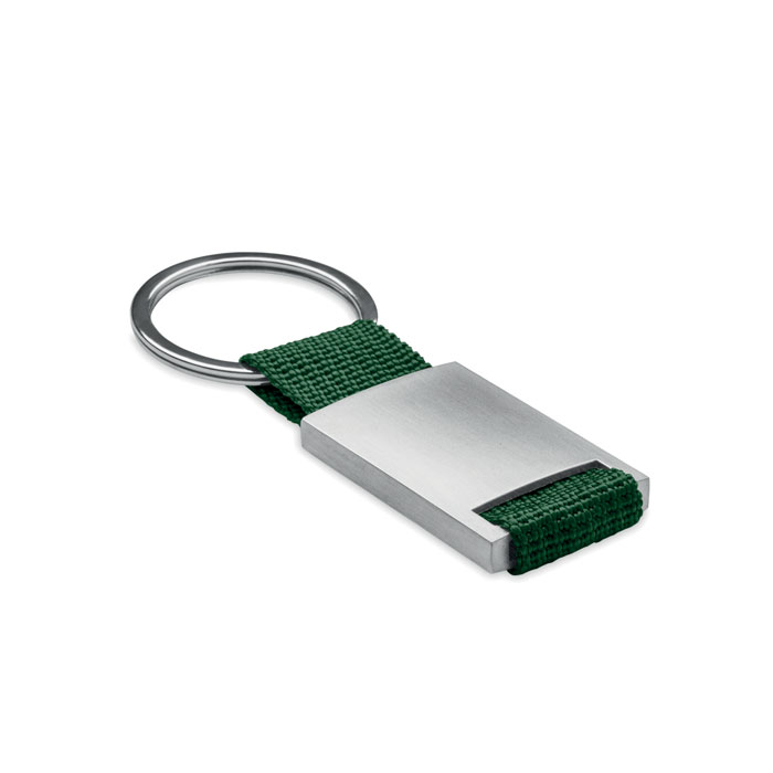 Tech téglalap alakú fém kulcstartó