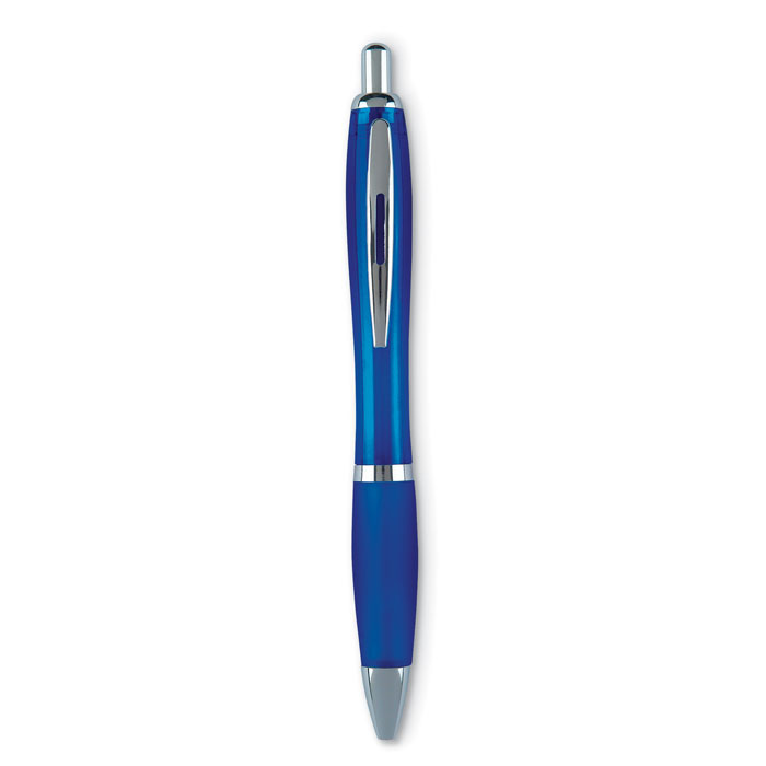 Riocolour feketén író nyomógombos toll - Áttetsző kék<br><small>MI-KC3314-23</small>