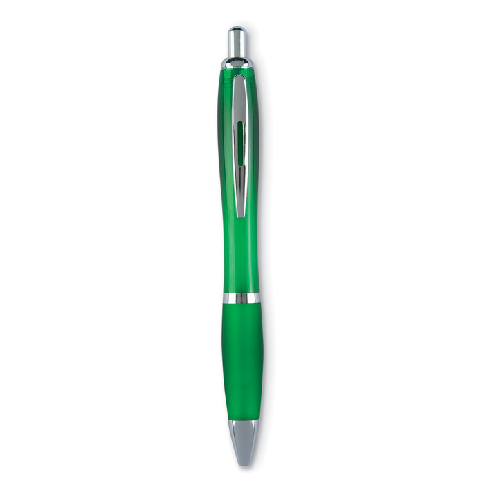 Riocolour feketén író nyomógombos toll - Áttetsző zöld<br><small>MI-KC3314-24</small>