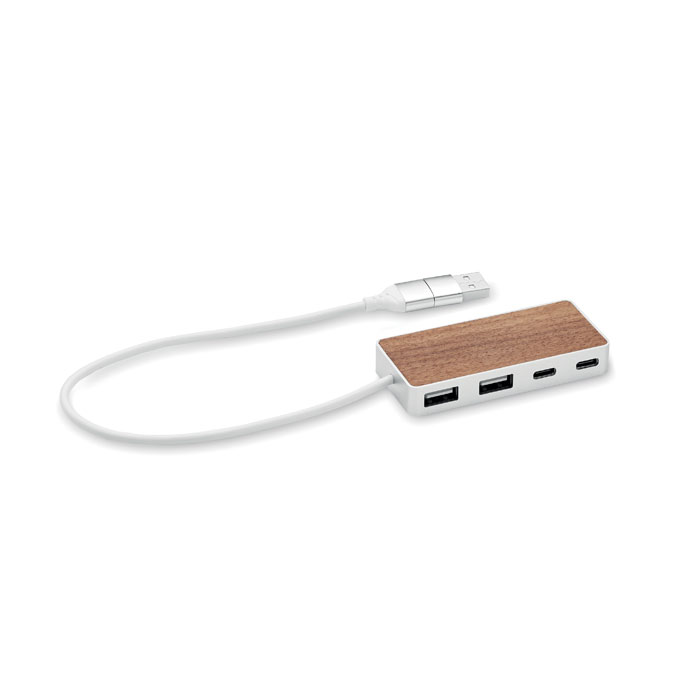 Ubah 4 portos usb hub, 27,5cm kábel