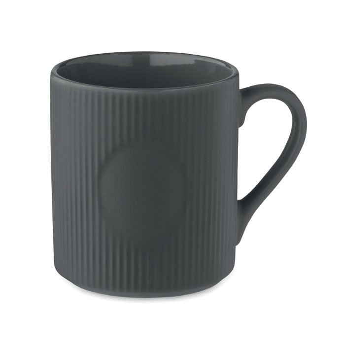 Ribmug bordázott kerámia bögre 340 ml - kőszürke<br><small>MI-MO2397-15</small>