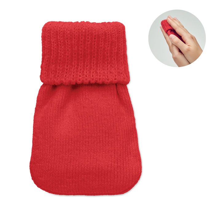 Warmmuff kötött poliészter kézmelegítő - piros<br><small>MI-MO2667-05</small>