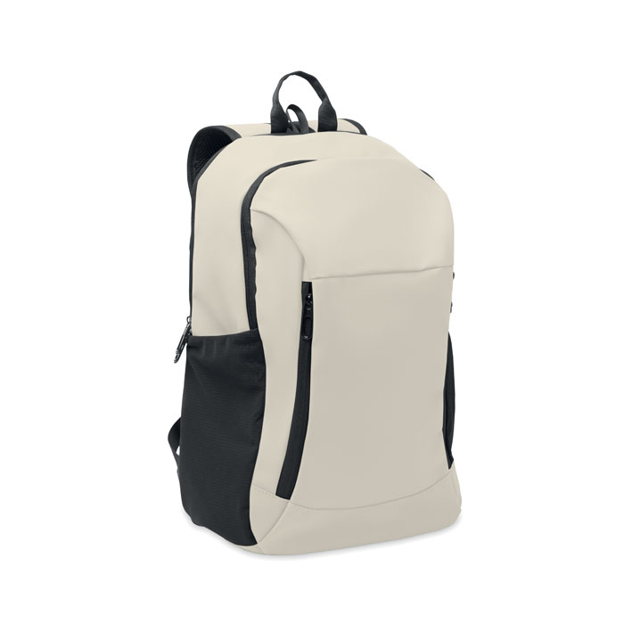 Korovin 15 col puha pu laptop hátizsák - törtfehér<br><small>MI-MO2684-43</small>