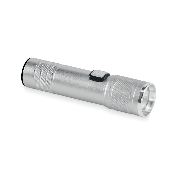 Flashra Újratölthető cob zseblámpa - Matt ezüst<br><small>MI-MO2724-16</small>