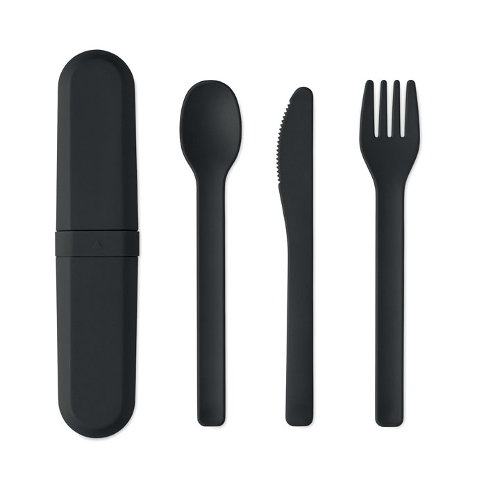 Biteful pla evőeszköz készlet és tok - fekete<br><small>MI-MO2743-03</small>