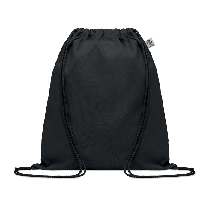 Yuki colour biopamut húzózsinóros táska - fekete<br><small>MI-MO6355-03</small>