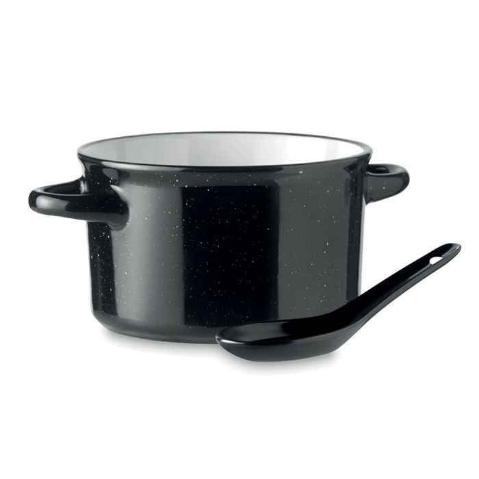 Piga bowl kerámia retró tál 550 ml - fekete<br><small>MI-MO6606-03</small>