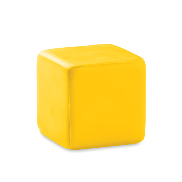 Squarax kocka alakú stresszoldó játék - sárga<br><small>MI-MO7659-08</small>