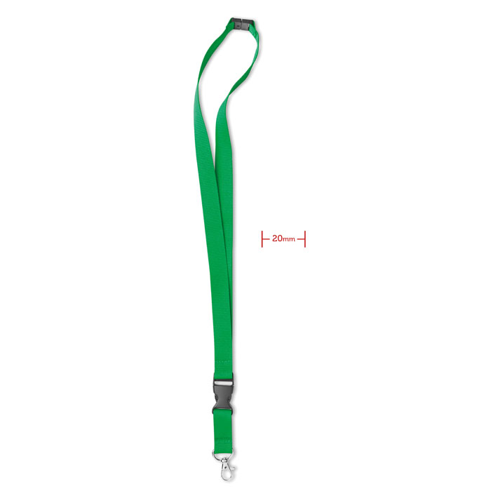 Lany nyakpánt fém kampóval, 20 mm - zöld<br><small>MI-MO8595-09</small>