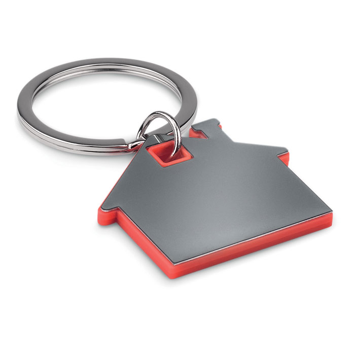 Imba ház alakú műanyag kulcstartó - piros<br><small>MI-MO8877-05</small>