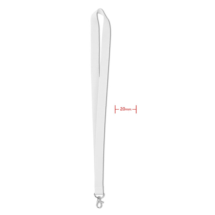 Simple lany nyakpánt, 20 mm - fehér<br><small>MI-MO9058-06</small>