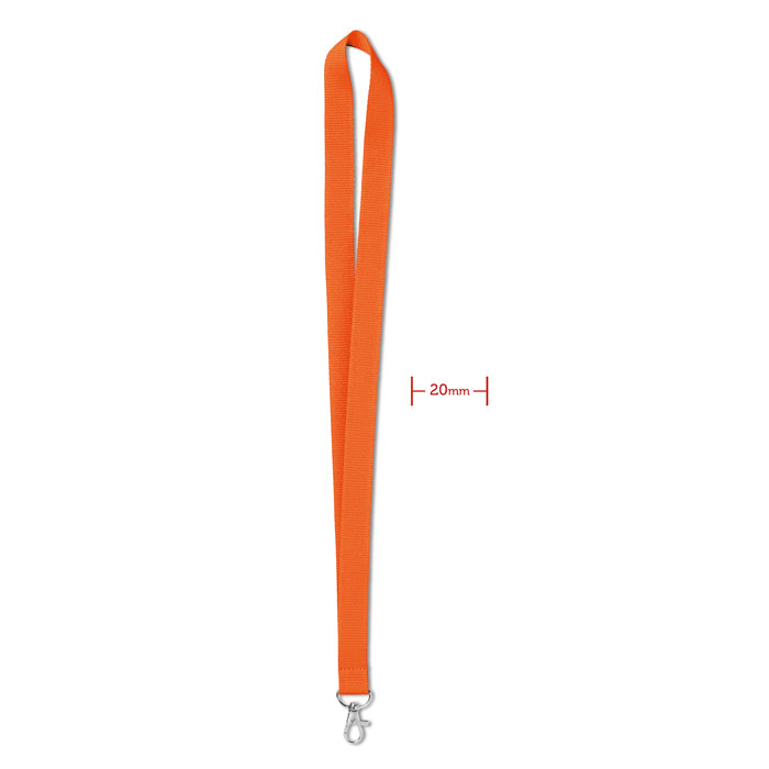 Simple lany nyakpánt, 20 mm - narancssárga<br><small>MI-MO9058-10</small>