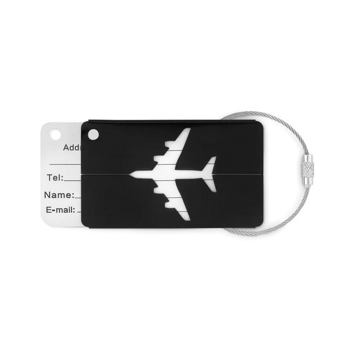 Fly tag alumínium bőröndcímke - fekete<br><small>MI-MO9508-03</small>