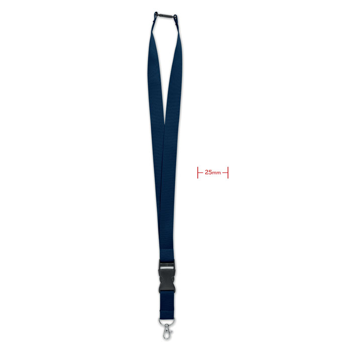 Wide lany nyakpánt fém kapoccsal 25 mm - kék<br><small>MI-MO9661-04</small>