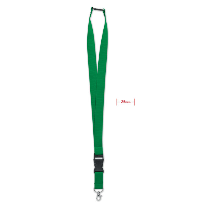 Wide lany nyakpánt fém kapoccsal 25 mm - zöld<br><small>MI-MO9661-09</small>