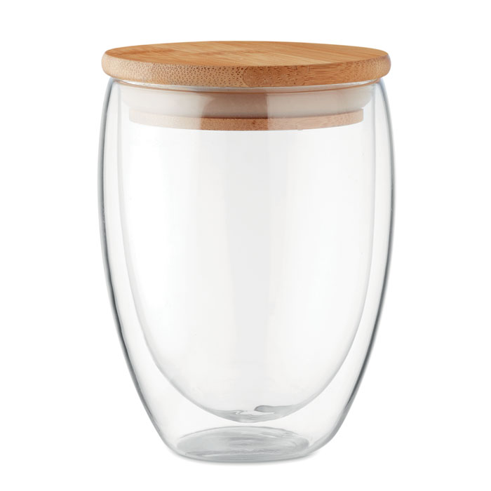 Tirana medium duplafalú üveg pohár, 350 ml