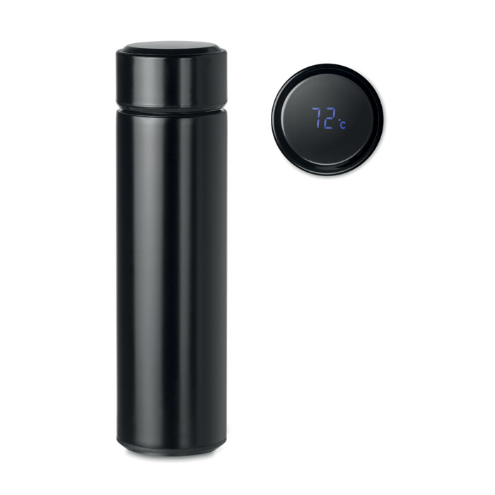 Pole palack hőmérővel 450 ml - fekete<br><small>MI-MO9796-03</small>