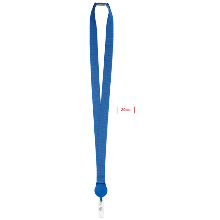 Zip lanyard nyakpánt kihúzható tartóval - királykék<br><small>MI-MO9852-37</small>