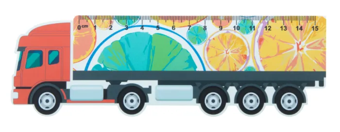 Trucker 15 kamion formájú vonalzó, 15 cm