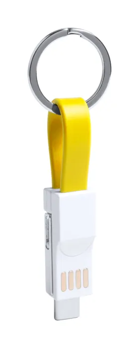 Hedul USB töltős kulcstartó - sárga, fehér<br><small>AN-AP721046-02</small>