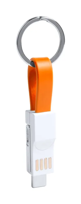 Hedul USB töltős kulcstartó - narancssárga, fehér<br><small>AN-AP721046-03</small>