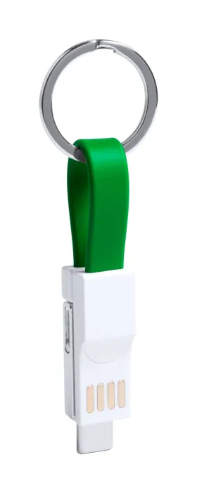 Hedul USB töltős kulcstartó - zöld, fehér<br><small>AN-AP721046-07</small>