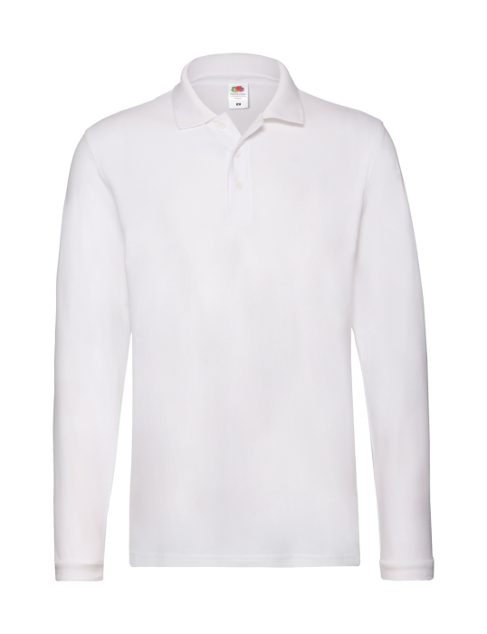 Premium Long Sleeve galléros póló - fehér<br><small>AN-AP722863-01_S</small>