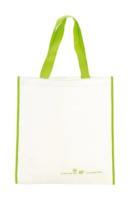 Helena bevásárlótáska - fehér, lime zöld<br><small>AN-AP731396-01</small>