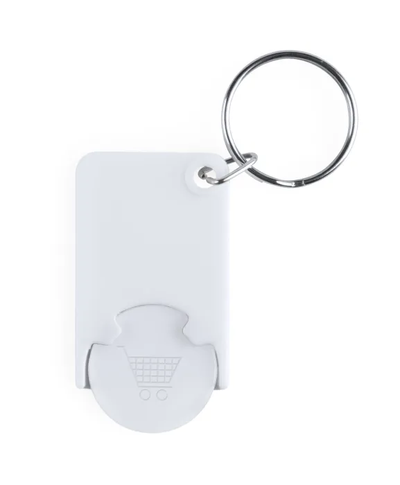 Zabax kulcstartós bevásárlókocsi érme - fehér<br><small>AN-AP741590-01</small>