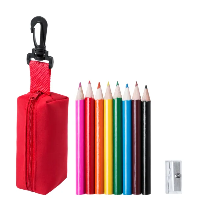 Migal tolltartó mini ceruza készlettel - piros<br><small>AN-AP781272-05</small>